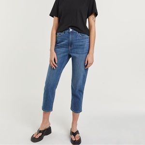 Super High Rise Loose Straight Leg Cropped Jean